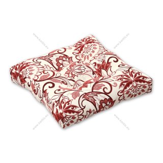 Μαξιλάρι δαπέδου με διακοσμητικά κουμπιά Floral Κόκκινο